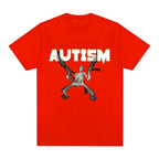 Autism Skeleton Meme T Shirt Humor Funny Skull Men Women Fashion Hip Hop