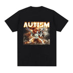Autism Skeleton Meme T Shirt Humor Funny Skull Men Women Fashion Hip Hop