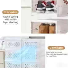 Foldable Shoe Rack Adjustable For Shoe Closet Dorm Apartment