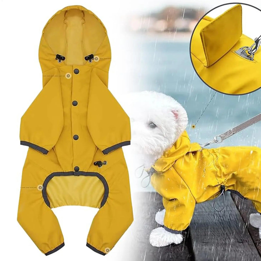 Golden Storm™ Waterproof Dog Raincoat with Adjustable Hood
