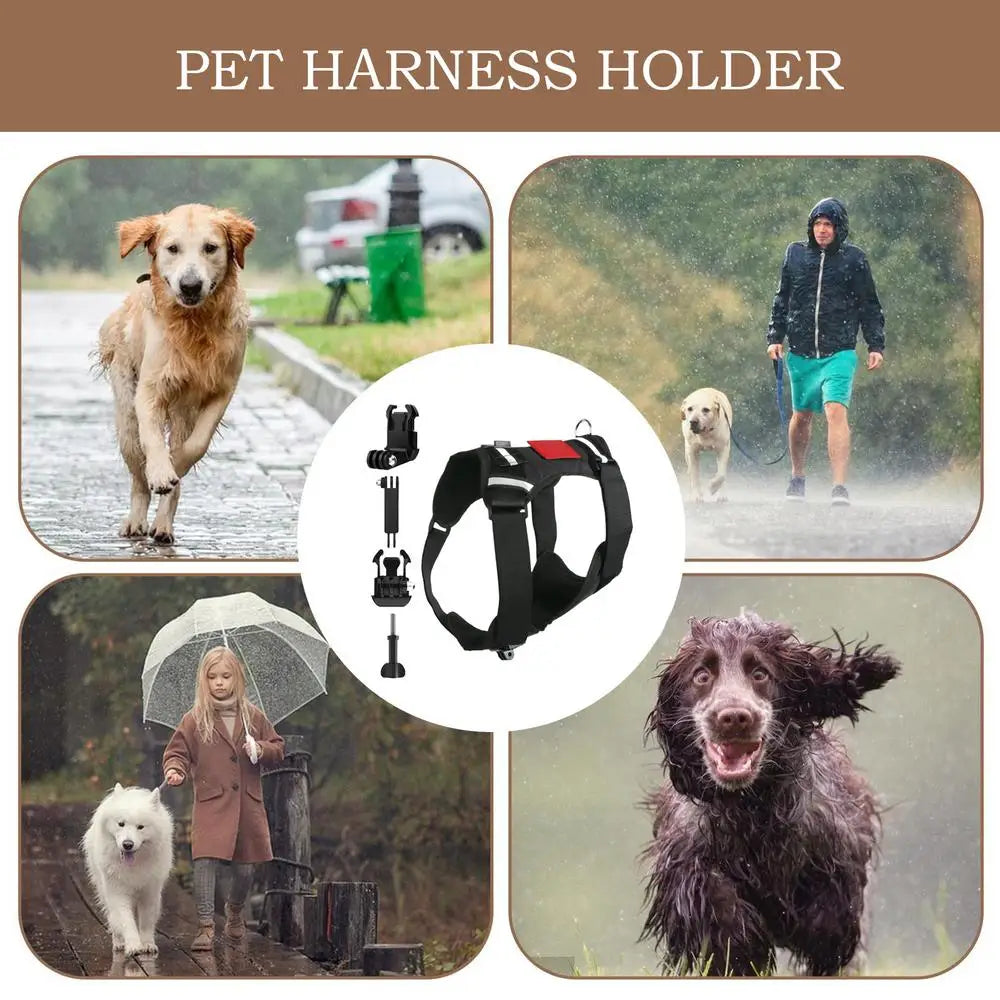 Dog Harness For Camera Soft Adjustable Dog Harness
