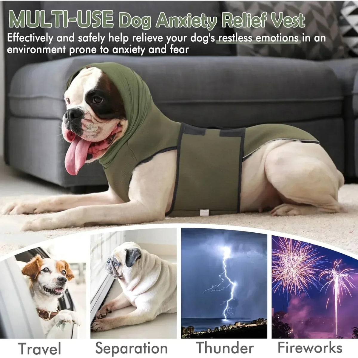 Weighted Anxiety Vest For Dogs Instant Calming