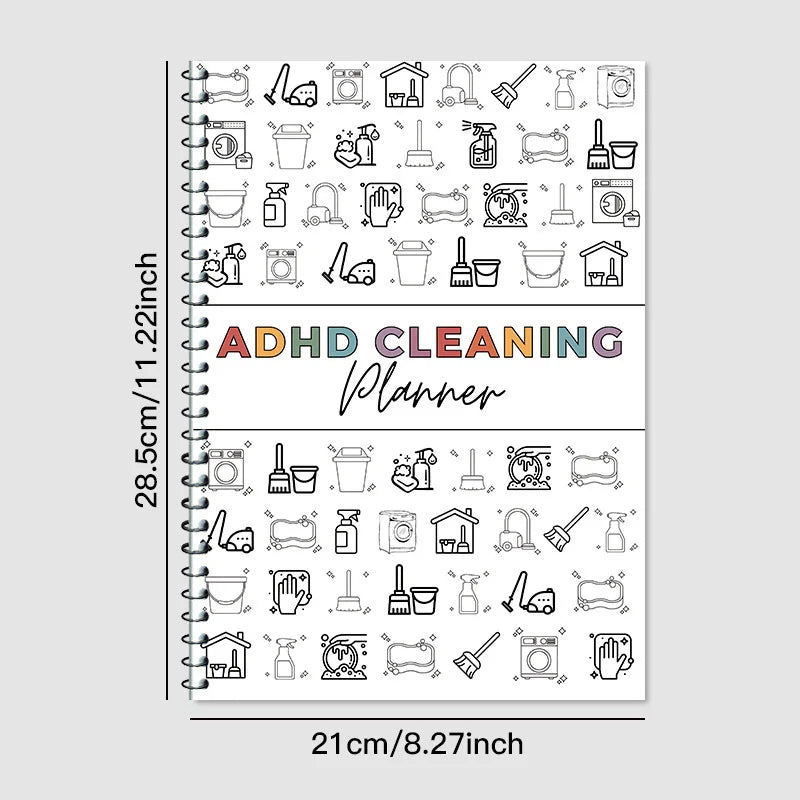 New ADHD Cleaning Family Daily Planner Cute Notebook