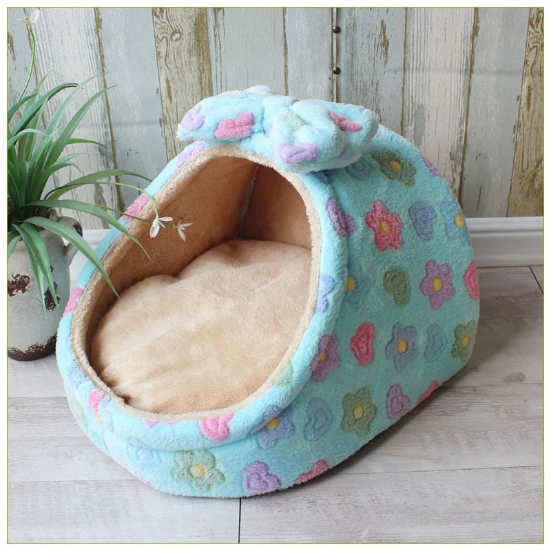 Pet Dog House Soft Cozy Pet Sleeping Bed  Dogs Cats