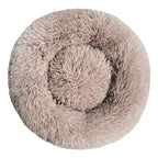 Cat Bed Long Plush Dog House Round Large Dog Bed for Medium Dog