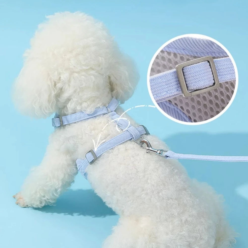Dog Harness with 1.5m Leash Set Adjustable