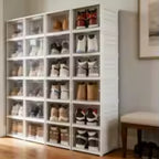 Foldable Shoe Rack Adjustable For Shoe Closet Dorm Apartment
