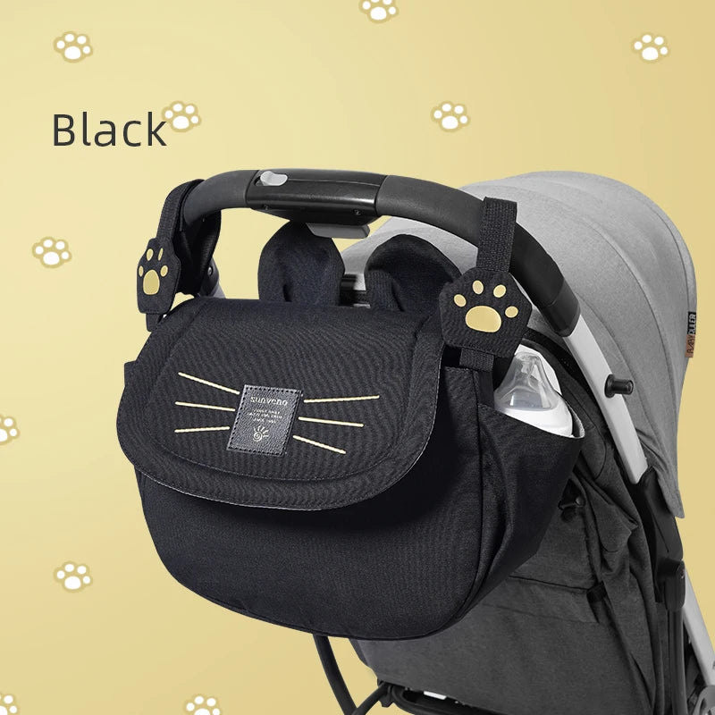 Kitten-Themed Stroller Organizer & Crossbody Bag