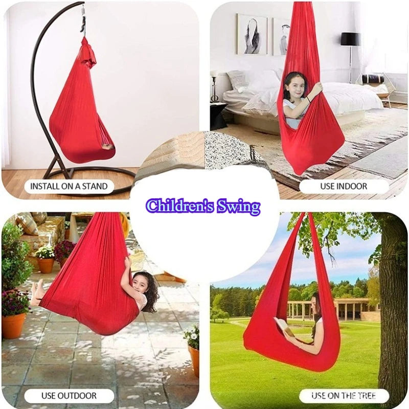 Children's Hammock Sensory Swings Elastic Hanging Hammocks for Kids