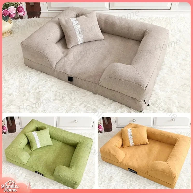 Removable Pet Sofa Bed for Dogs and Cats Waterproof Orthopedic Dog Bed