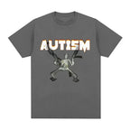 Autism Skeleton Meme T Shirt Humor Funny Skull Men Women Fashion Hip Hop