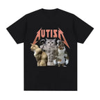 Autism Skeleton Meme T Shirt Humor Funny Skull Men Women Fashion Hip Hop