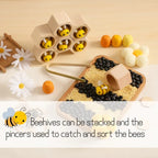 Sensory Bee Toys Newborn Fine Motor Skill Toy Montessori Game Bees Montessori Wooden Creative Baby 0 12 Months Play Toys Gifts