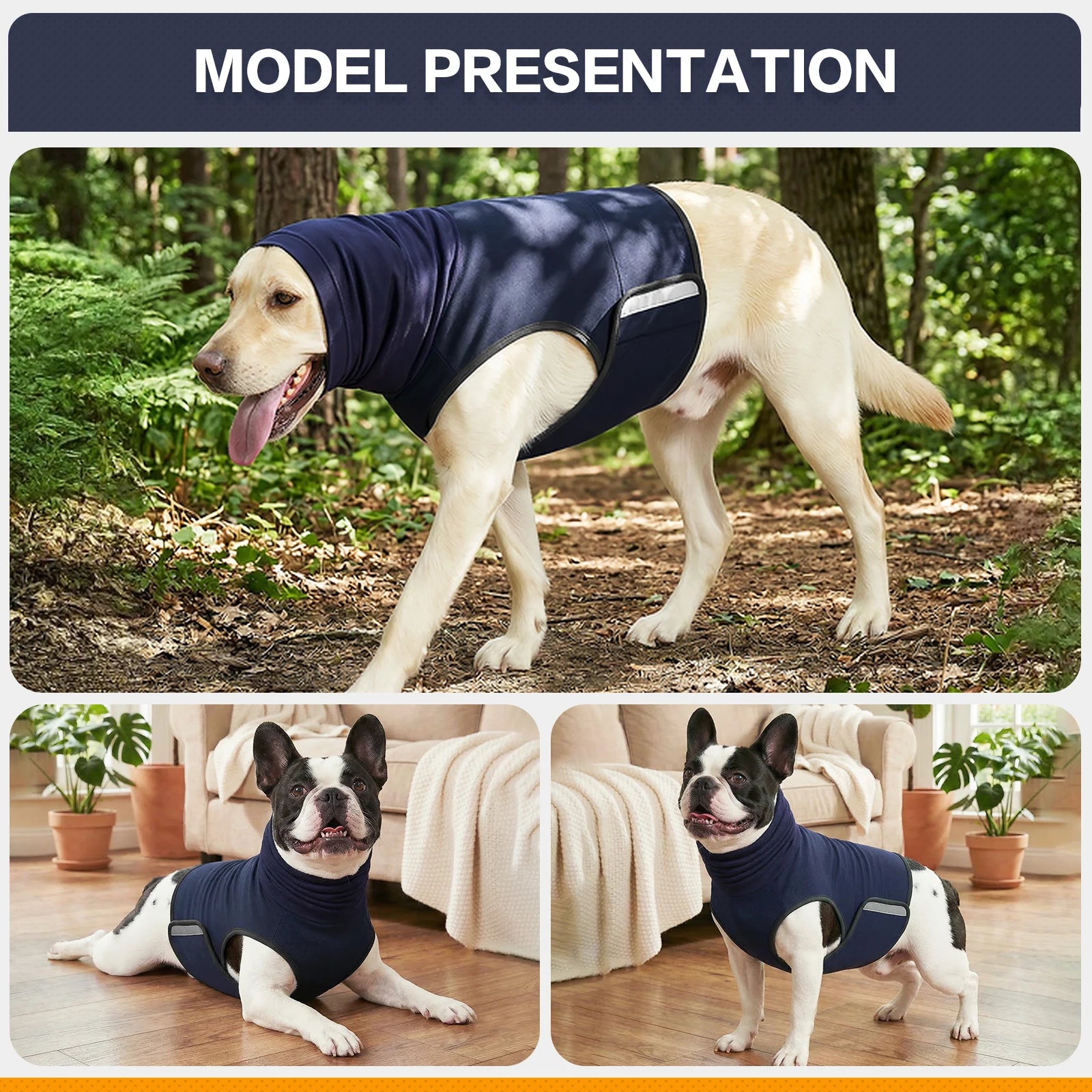 Dog Anxiety Vest,Skin-Friendly Thunder Jacket for Dogs