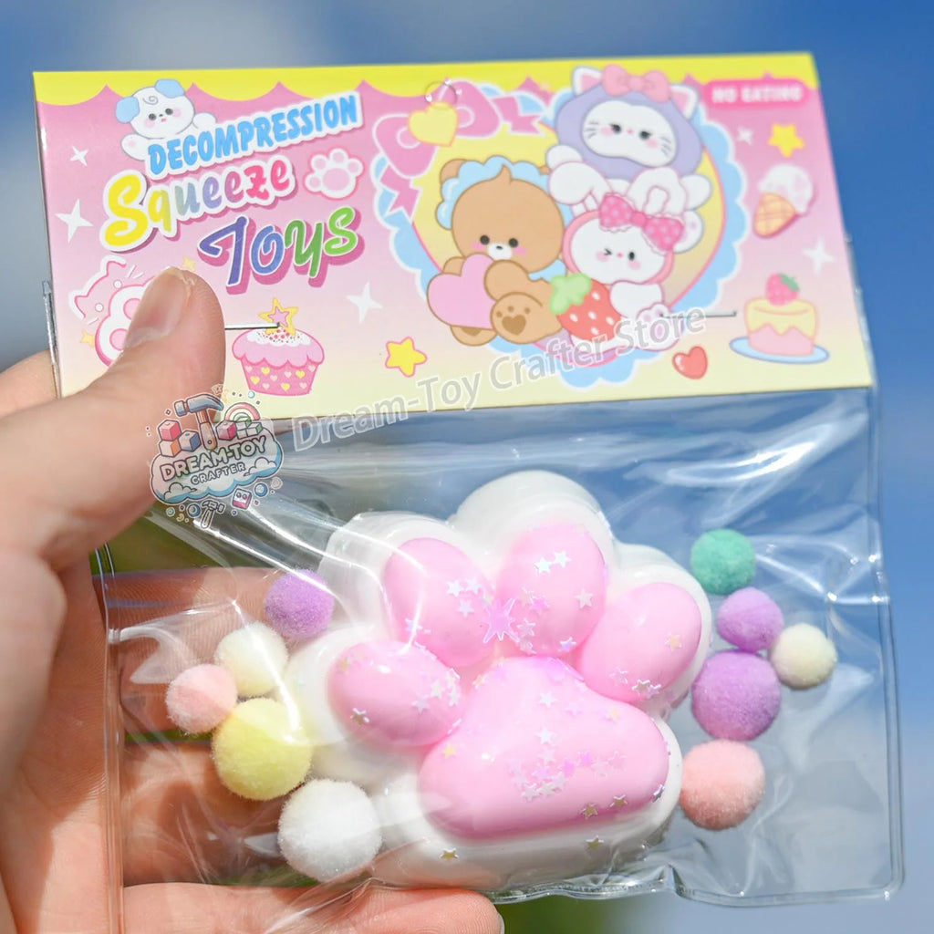 Foot Squishy Cat Paw Squishy Anti-Stress Foot Squishy Anti Anxiety Relief Gift