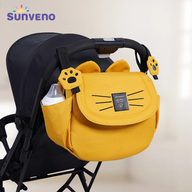 Kitten-Themed Stroller Organizer & Crossbody Bag