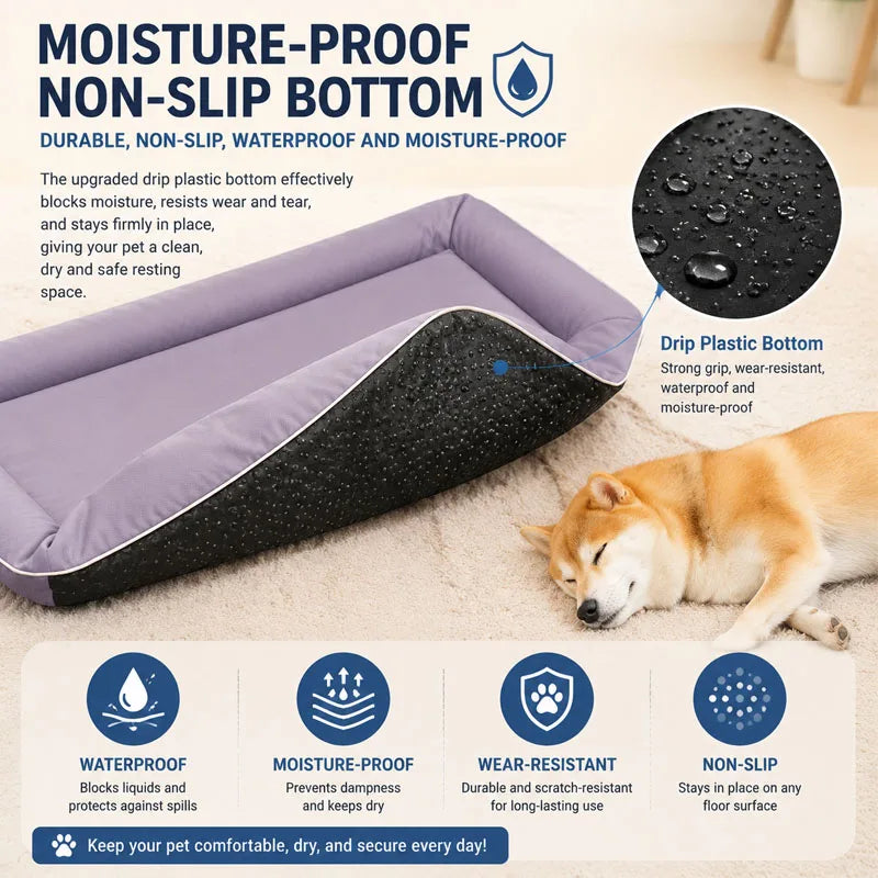 Waterproof Dog Bed Oxford Pet Cushion for All Seasons