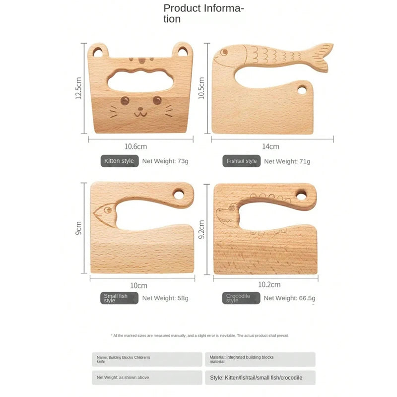 Wooden Kids Knife Cooking Toys Simulation Knives Cutting Fruit Vegetable Children Kitchen Pretend Play Toy Montessori Education