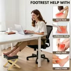 Under Desk Footrest Wooden Double Layer Non Slip Ergonomic Foot Rest for Office Home Apartment Bedroom Adjustable Foot Stool