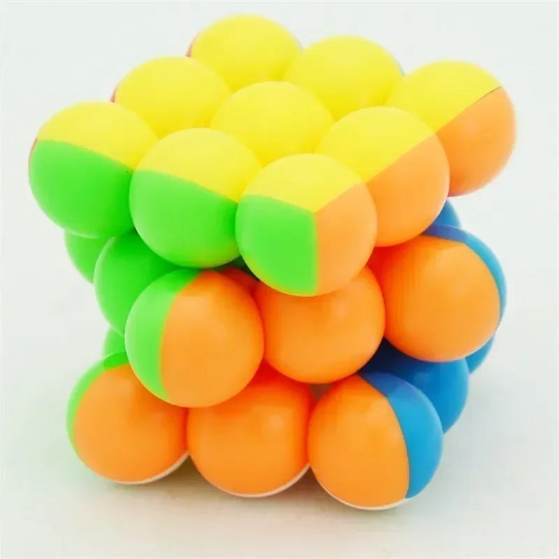 YJ Round Ball Cubes 3x3 Magic Cube 3x3x3 Stickerless Speed Smooth Cubo