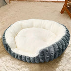 Jumbo Soft Warm Cat Bed - Plush Cozy Puppy Sofa with Backrest