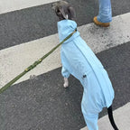 Reflective Waterproof Dog Raincoat – Full-Body Windbreaker Jumpsuit for Greyhounds, Whippets, & All Breeds