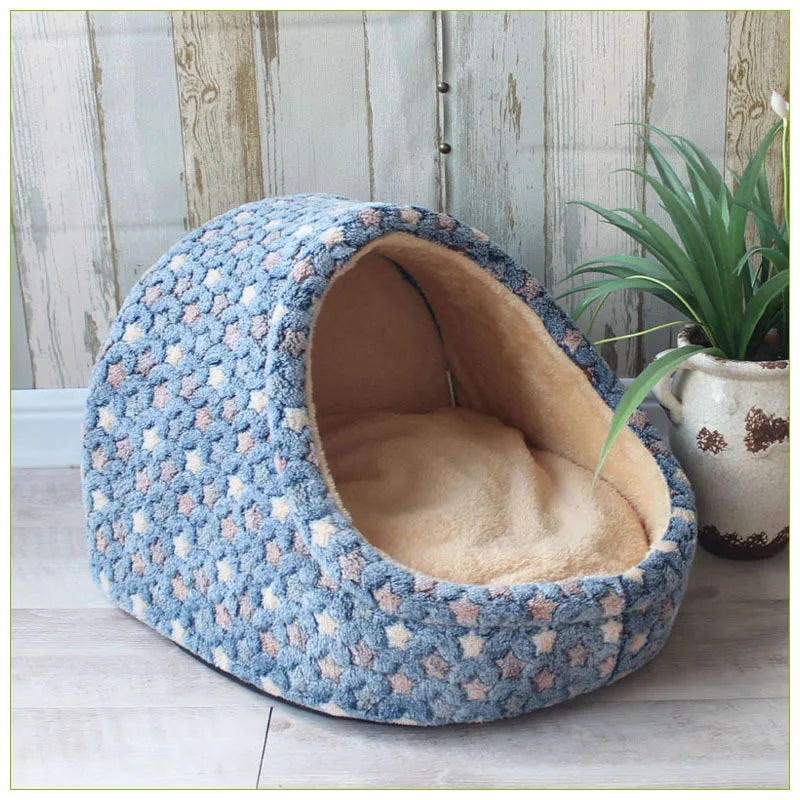 Pet Dog House Soft Cozy Pet Sleeping Bed  Dogs Cats
