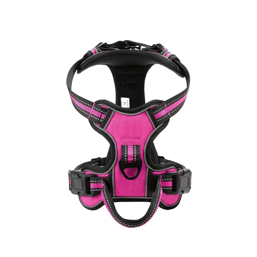 Ergonomic Purple No-Pull Padded Dog Harness