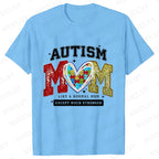 Autism Awareness Neurodiversity T-shirts for Women Autism Mom Like Normal Mom Except Much Stronger Tshirts Autism Mama Gift