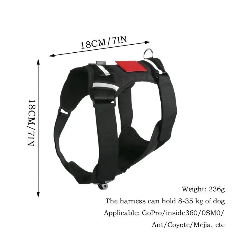 Dog Harness For Camera Soft Adjustable Dog Harness