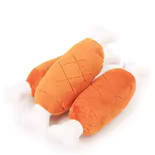 Dog Calming  Squeaky Chicken Leg Plush Dog