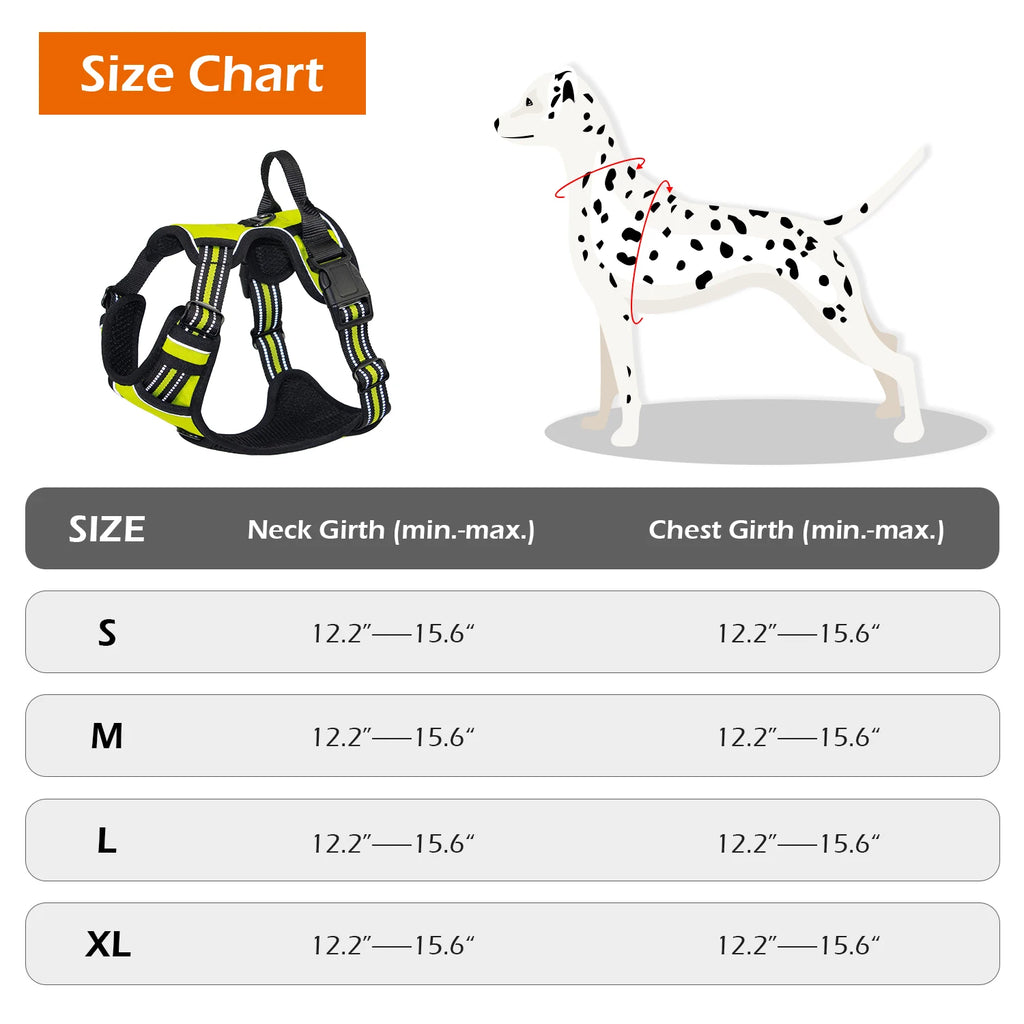 Dog Harness With Handle  Adjustable Pet Vest Outdoor Walking