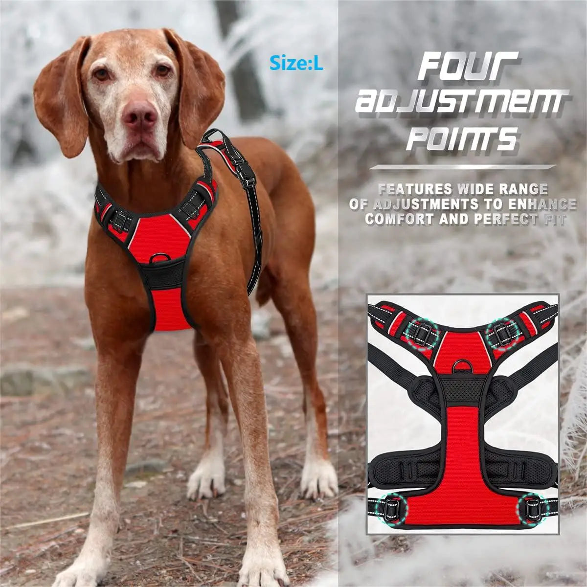 Ultra-Lightweight Ergonomic No-Pull Dog Harness