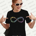 Autism Infinity Symbol Shirt for Woemn Autism Month Tshirts  Awareness Tee Shirts Femme Neurodiversity Tee Autism Women Clothing